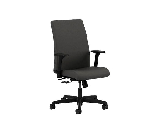 Ignition Low-Back Task Chair | Center-Tilt | Adjustable Arms | Iron Ore Fabric