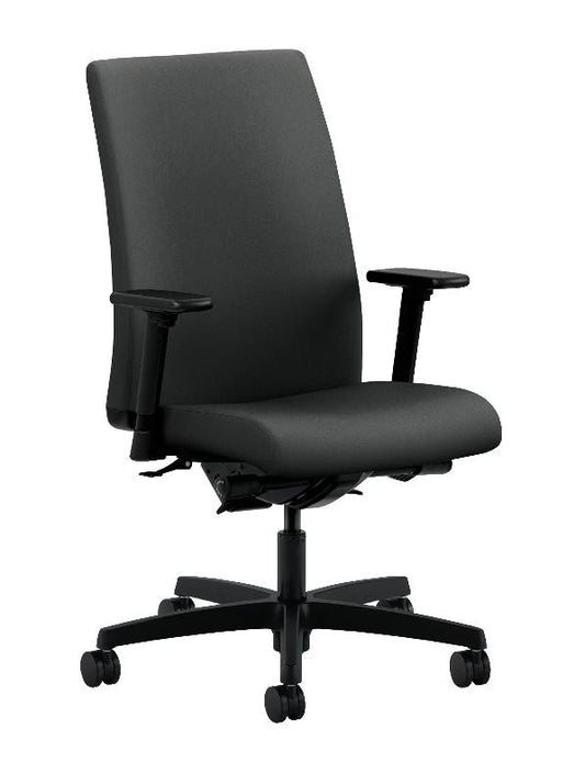 Ignition Mid-Back Task Chair | Synchro-Tilt, Back Angle | Adjustable Arms | Iron Ore Fabric