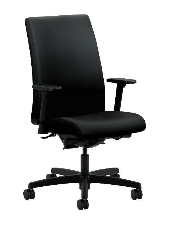 Ignition Mid-Back Task Chair | Synchro-Tilt, Back Angle | Adjustable Arms | Black Fabric