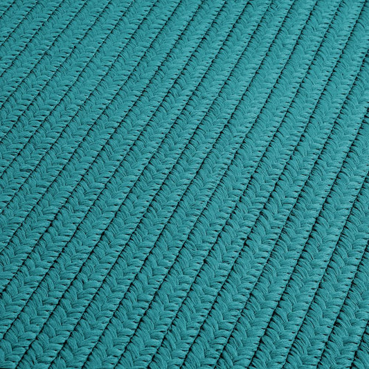 Reversible Flat-Braid (Rect) Runner - Aqua 2'4"x15'