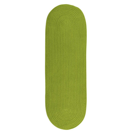 Reversible Flat-Braid (Oval) Runner - Lime 2'4"x15'