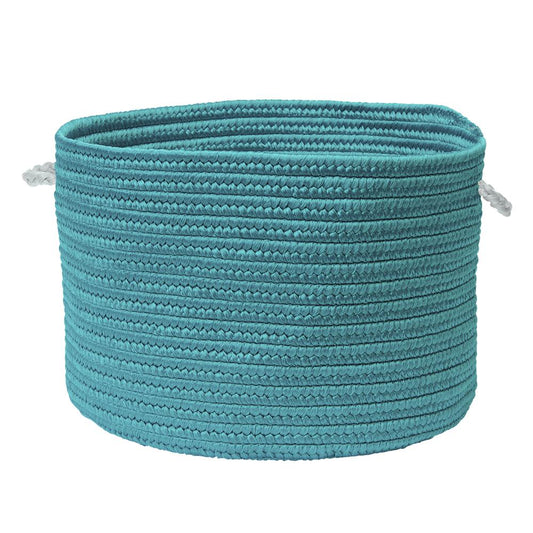 Colorful Braided Toy Basket - Aquamarine 16"x16"x10"