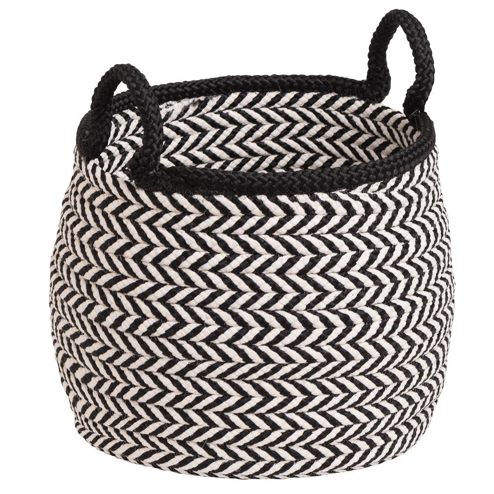 Prevé Basket - White & Black 15"x15"x15"