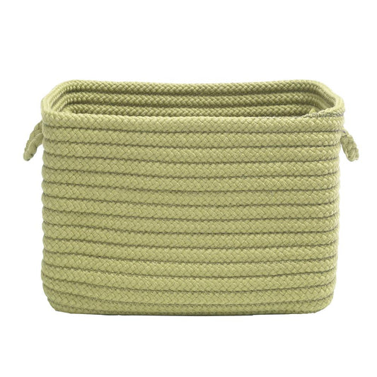 Modern Farmhouse Home Basket - Pistachio 14"x8"x10"