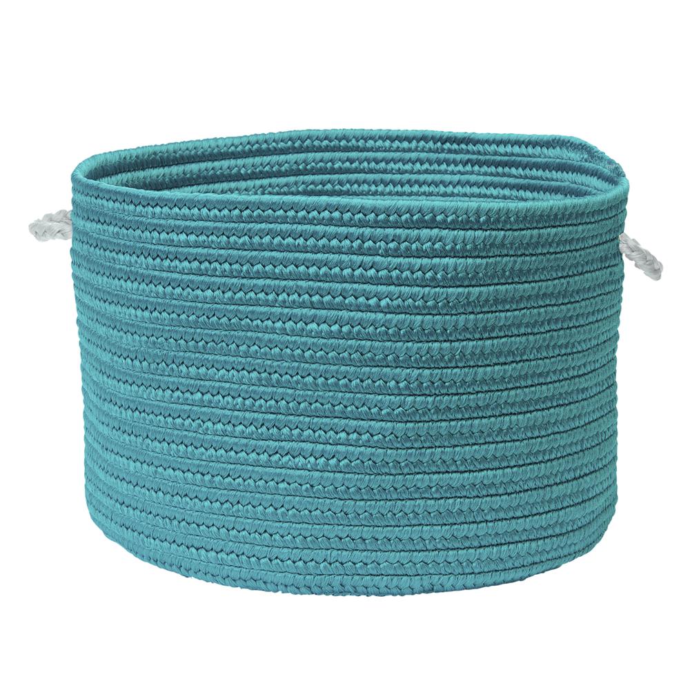 Colorful Braided Toy Basket - Aquamarine 20"x20"x12"