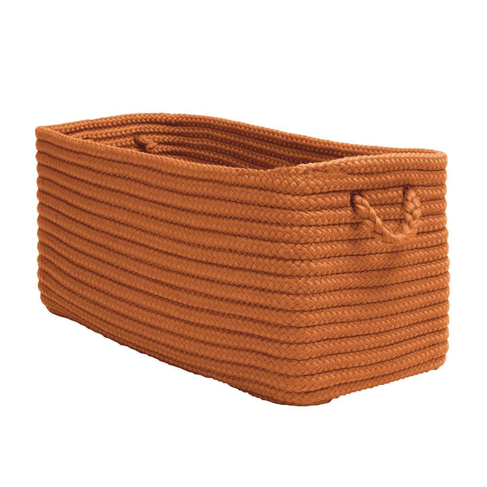 Modern Farmhouse Home Basket - Pumpkin 12"x8"x10"