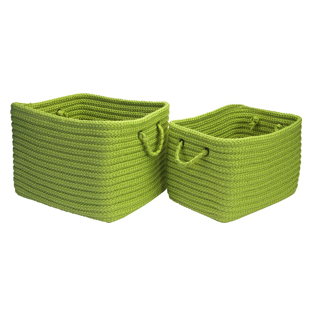 Modern Farmhouse Braided Mudroom Storage - Apple Green 12"x10"x8"