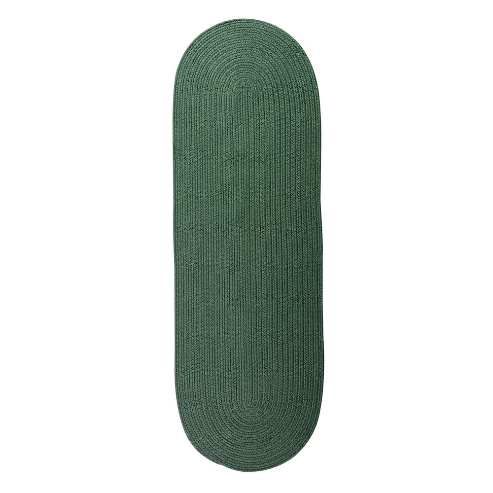 Reversible Flat-Braid (Oval) Runner - Hunter Green 2'4"x7'