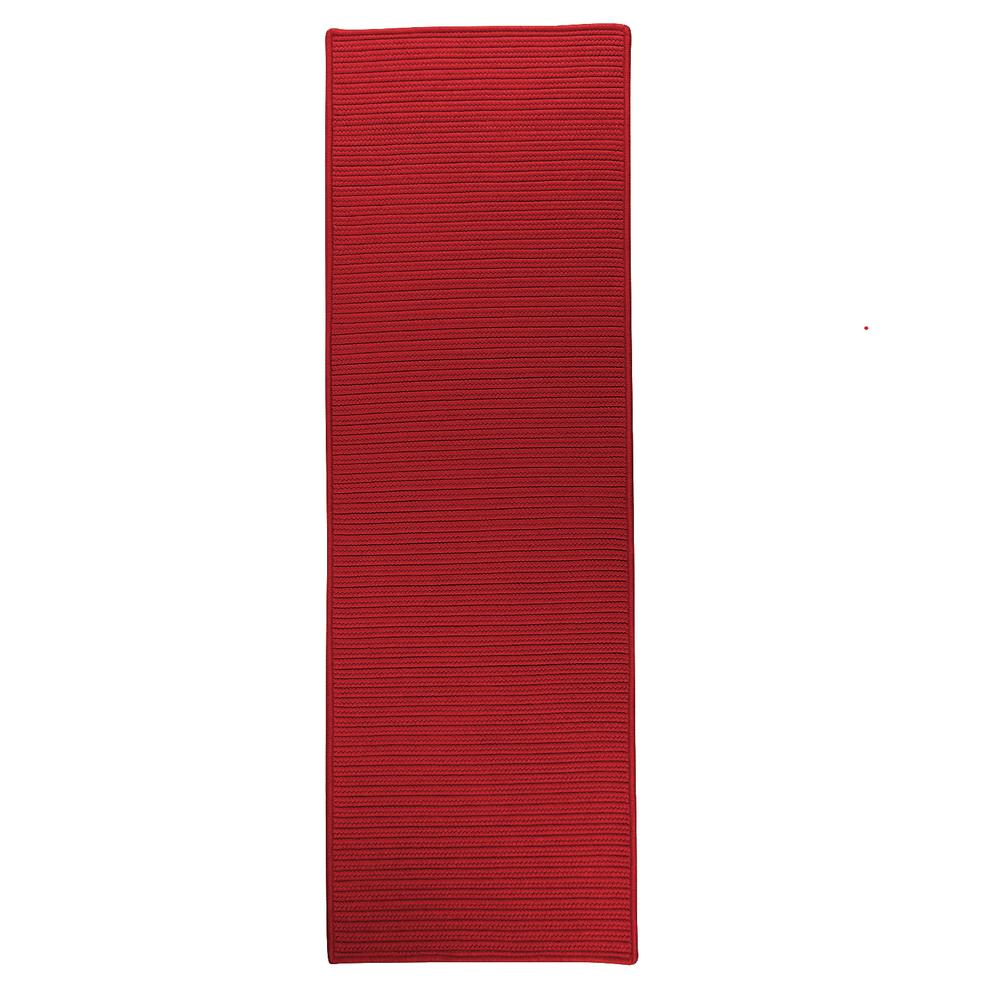 Reversible Flat-Braid (Rect) Runner - Red 2'4"x11'