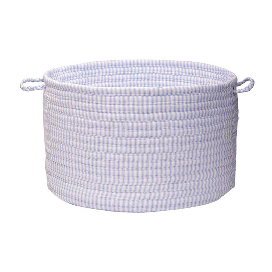 Ticking Solids Blue 14"x10" Basket