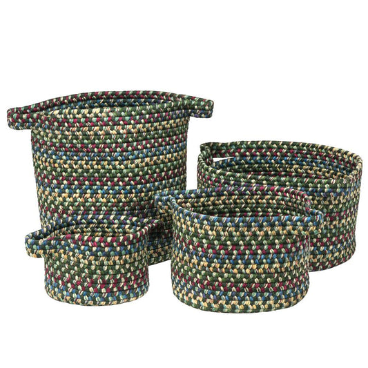 American Farmhouse Vintage 4-Piece Basket Set - Forest Green