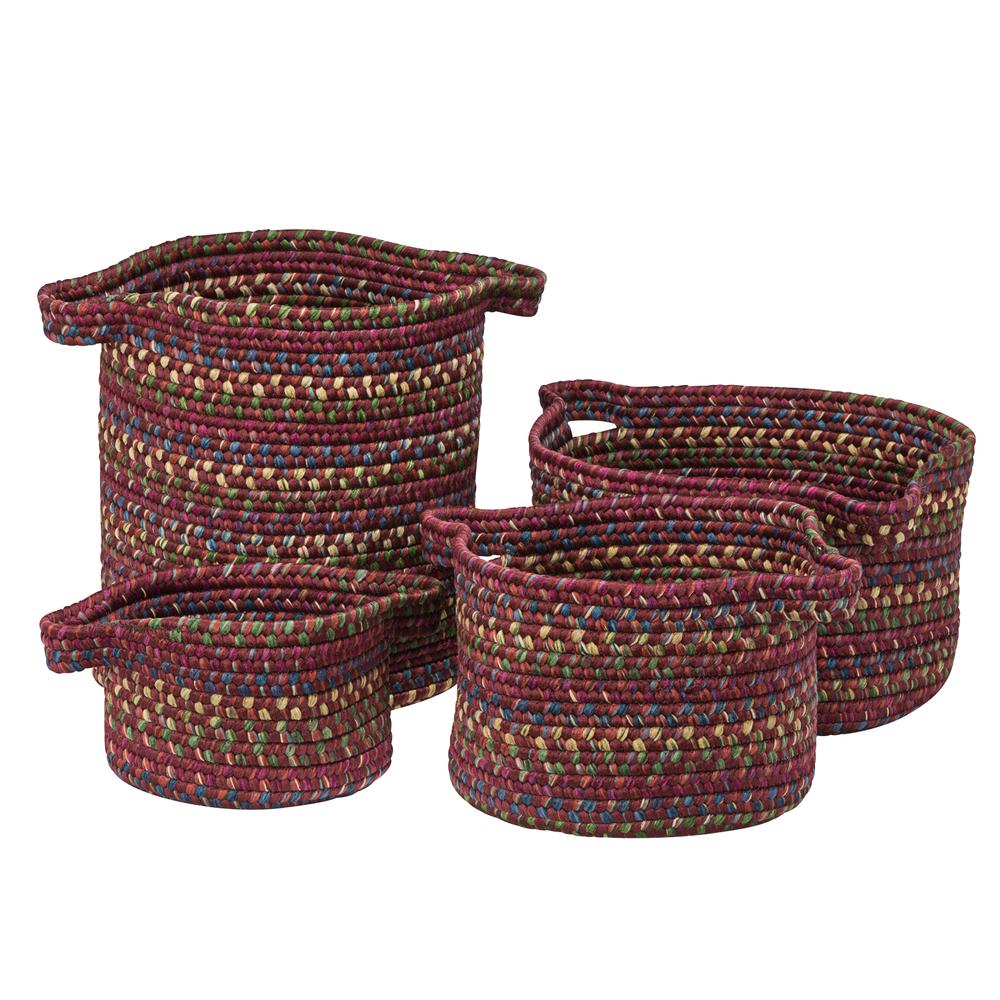 American Farmhouse Vintage 4-Piece Basket Set - Maroon