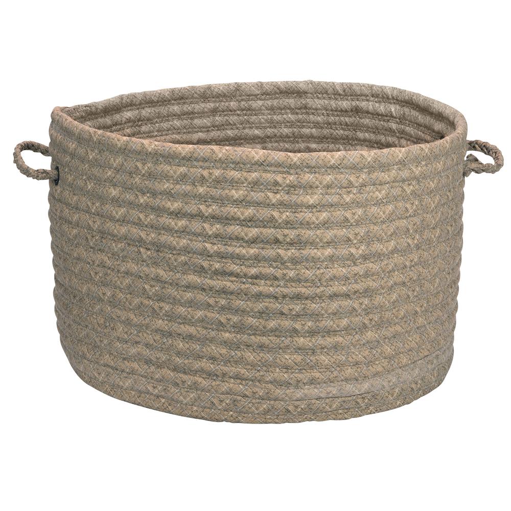 Solid Fabric Basket - Bark 18"x12"