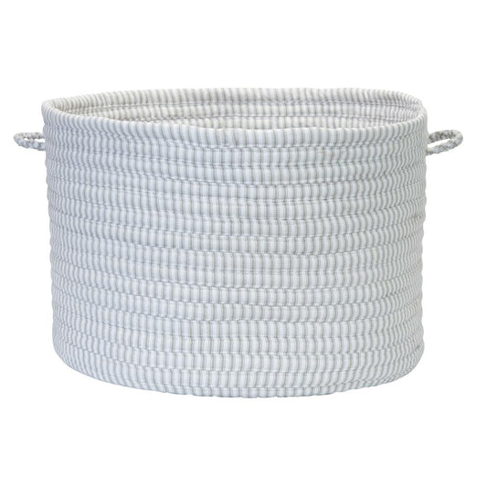 Ticking Solids Gray 14"x10" Basket