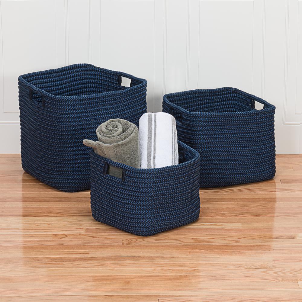 Carter Basket - Blue 15"x15"x16"