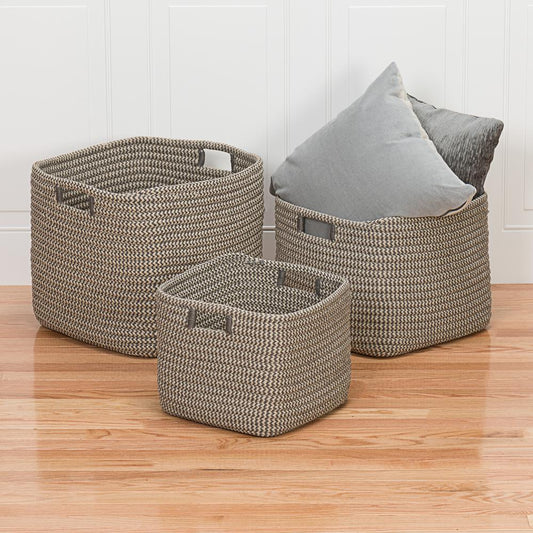 Carter Basket - Grey 15"x15"x16"