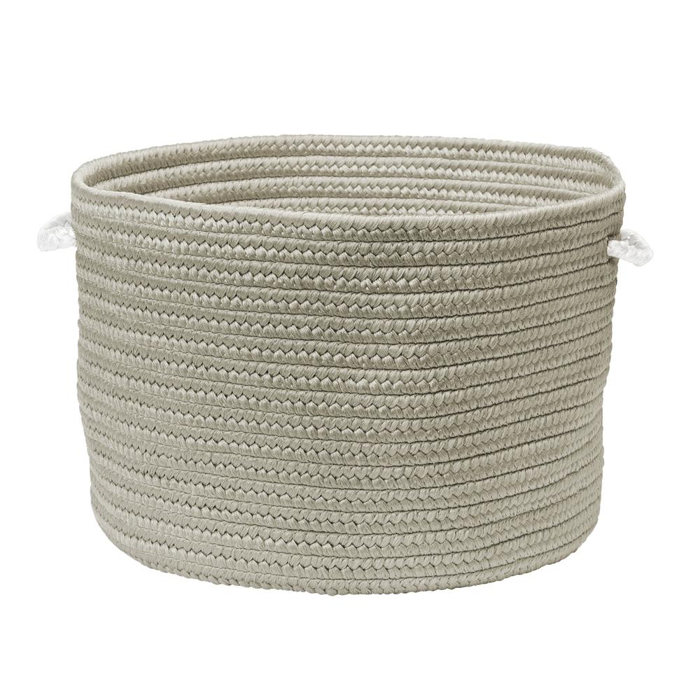 Colorful Braided Toy Basket - Light Grey 20"x20"x12"