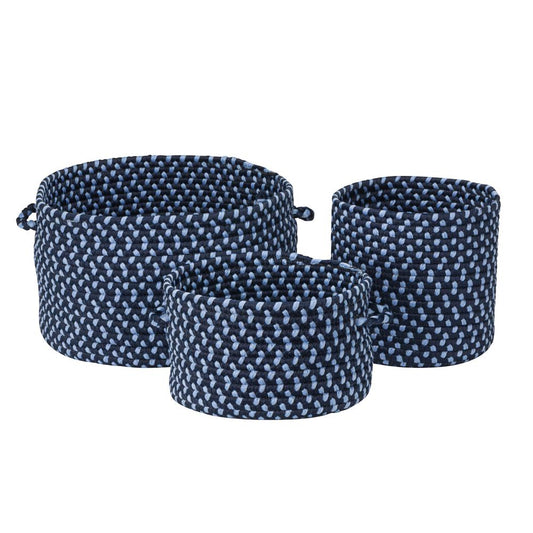 Early Years Braided Toy Storage 3-Piece Set - Navy Blue