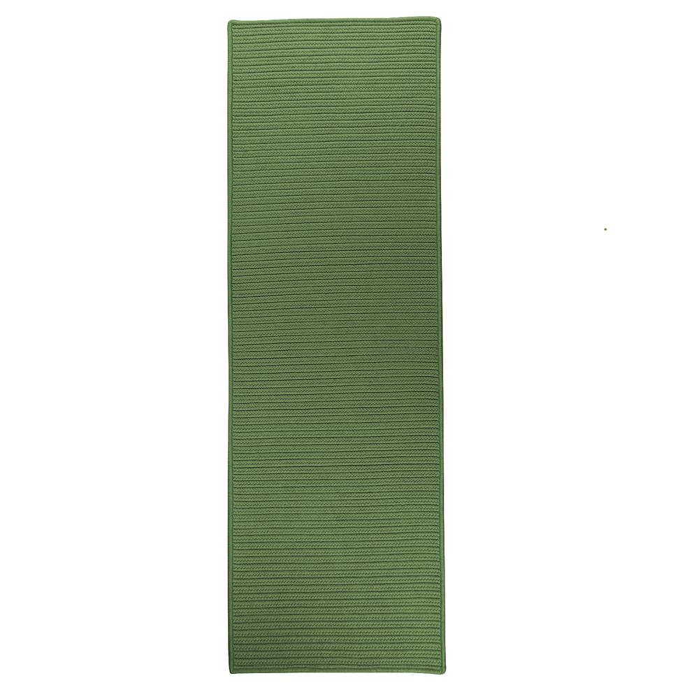 Reversible Flat-Braid (Rect) Runner - Moss Green 2'4"x14'