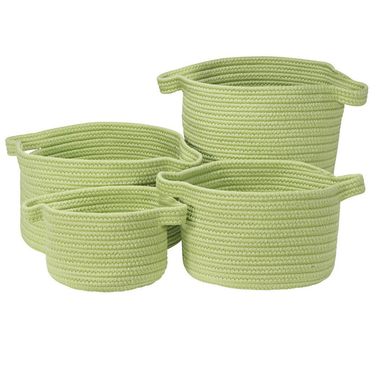 American Farmhouse 4-Piece Basket Set - Pale Green