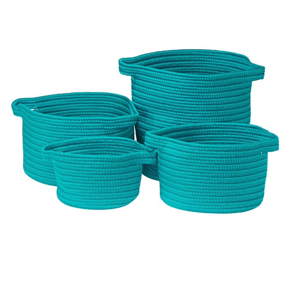 American Farmhouse 4-Piece Basket Set - Teal