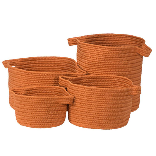 American Farmhouse 4-Piece Basket Set - Orange