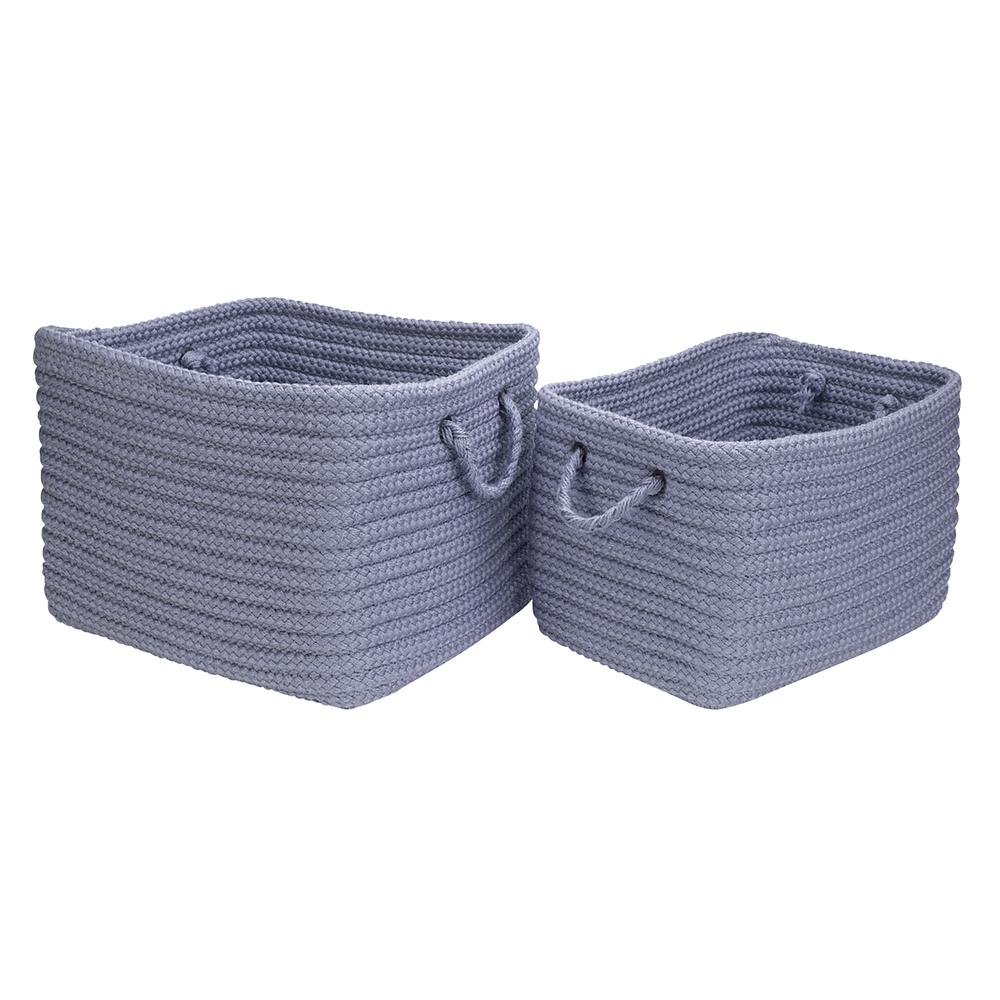 Modern Farmhouse Braided Mudroom 2-Piece Storage Set - Violet