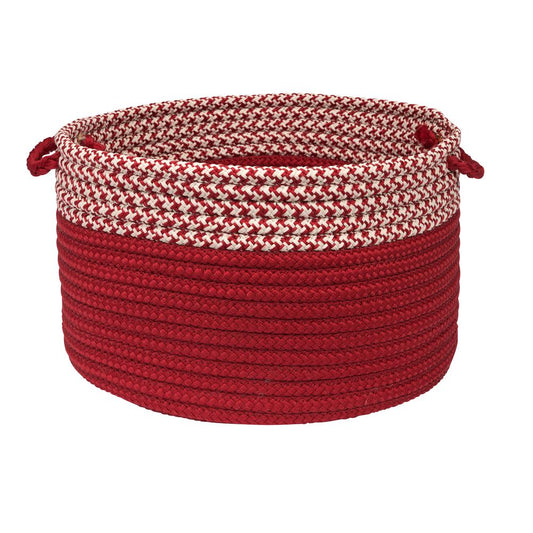 Houndstooth Dipped Basket - Red 18"x12"