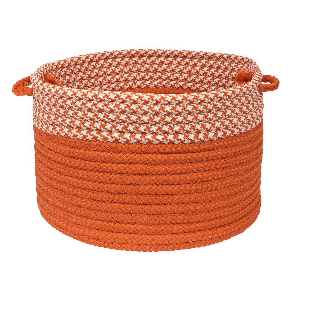 Houndstooth Dipped Basket - Orange 24"x14"