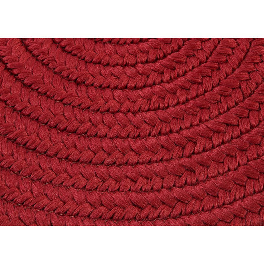 Reversible Flat-Braid (Oval) Runner - Red 2'4"x5'