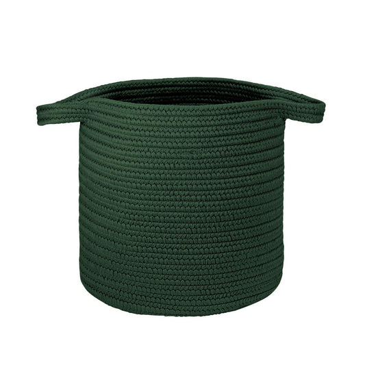 Farm Braided Laundry Basket  - Hunter Green 16"x16"x20"