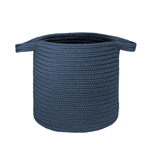 Farm Braided Laundry Basket  - Dusk Blue 16"x16"x20"