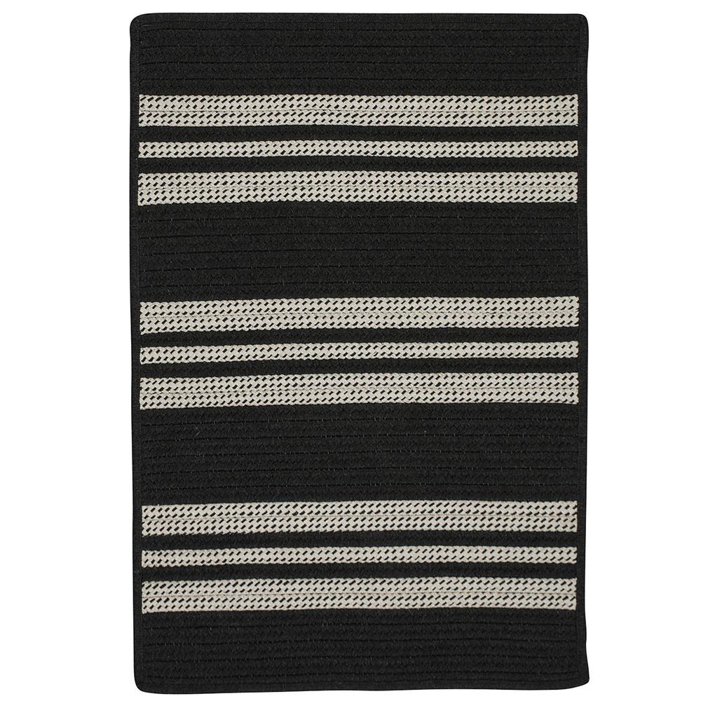 Sunbrella Southport Stripe - Black sample Swatch