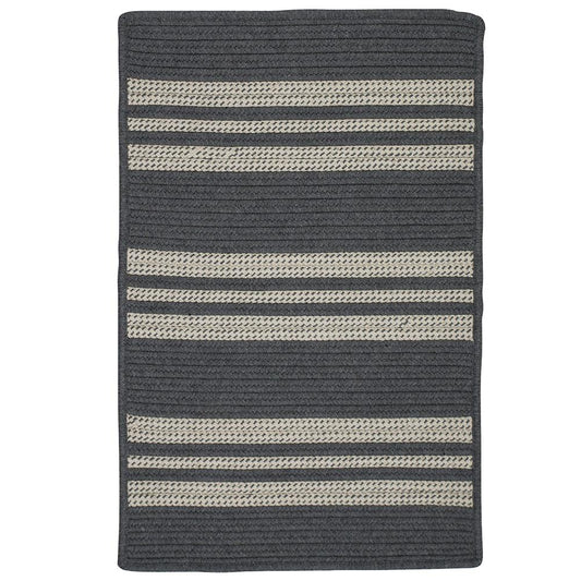 Sunbrella Southport Stripe - Granite sample Swatch