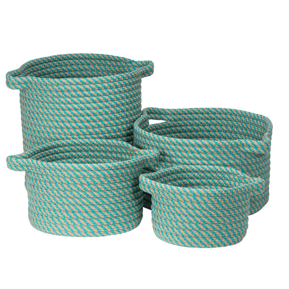 Homestead 4-Piece Basket Set - Turquoise