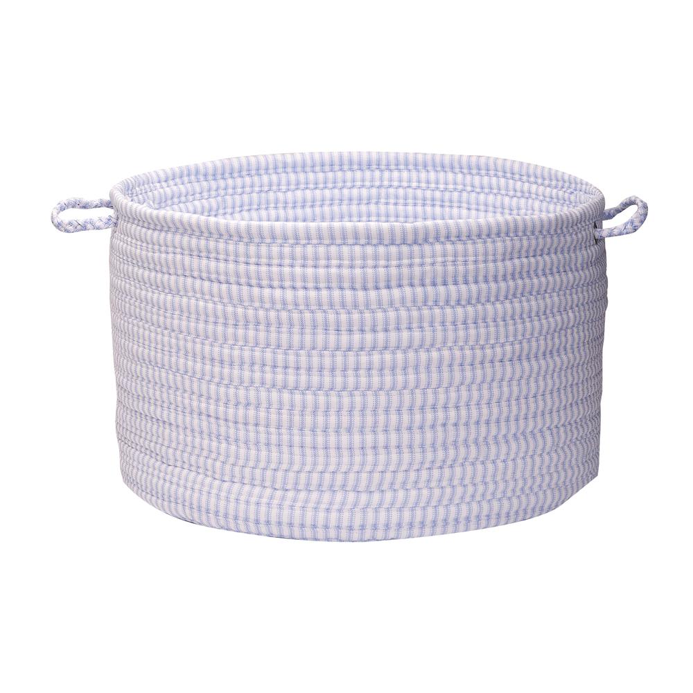 Ticking Solids Blue 18"x12" Basket