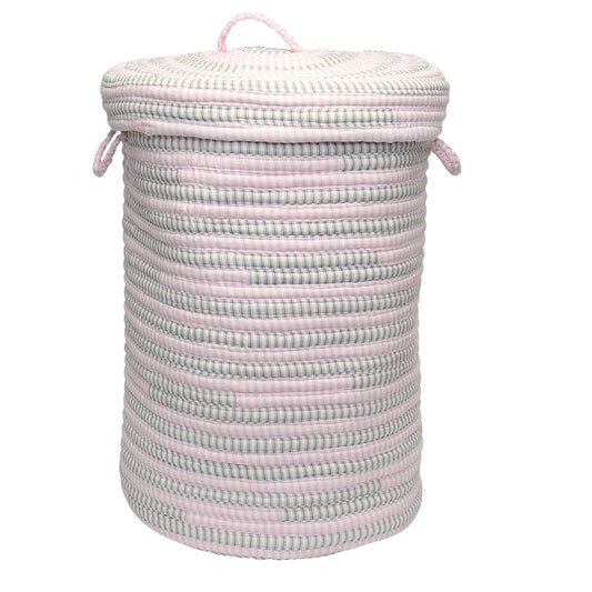 Bella Nursery Hamper - Pink Grey 16"x16"x20"