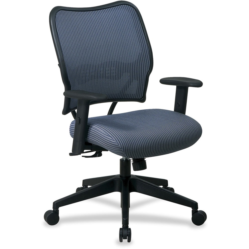 Space VeraFlex Series Task Chair - Blue - Fabric Blue Mist Seat - Fabric Back - 27" x 26.5" x 40" Overall Dimension