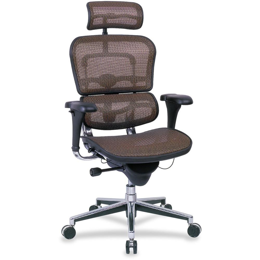 Eurotech Ergohuman ME7ERG Multifunction Executive Chair - Orange Fabric Seat - 5-star Base - 1 Each