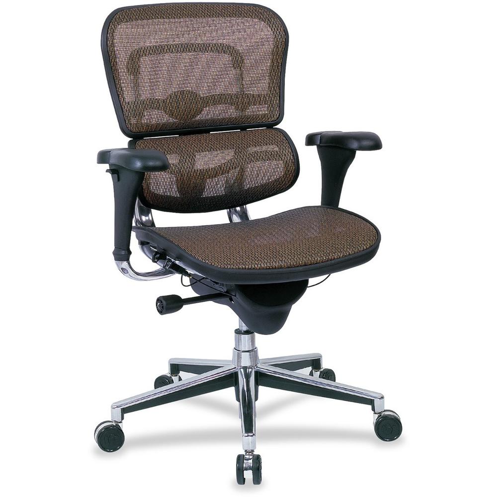 Eurotech Ergohuman ME8ERGLO Mesh Multifunction Executive Chair - Orange Fabric Seat - 1 Each