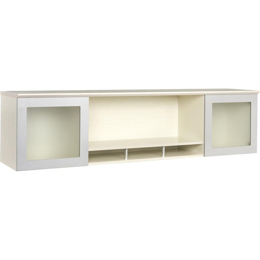 Safco Medina Textured Sea Salt Laminate Unit - 72" x 15"18.3" - 2 Door(s) - 4 Shelve(s) - Beveled Edge - Material: Medium Density Fiberboard (MDF), Laminate - Finish: Textured Sea Salt