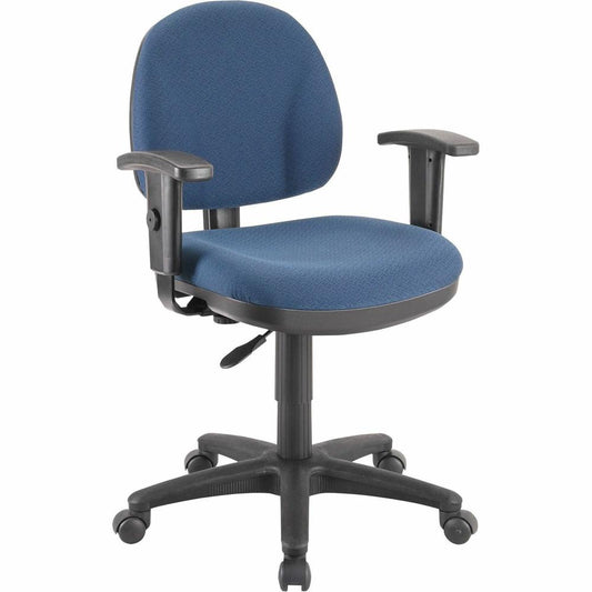 Lorell Millenia Pneumatic Adjustable Task Chair - Blue Seat - 1 Each