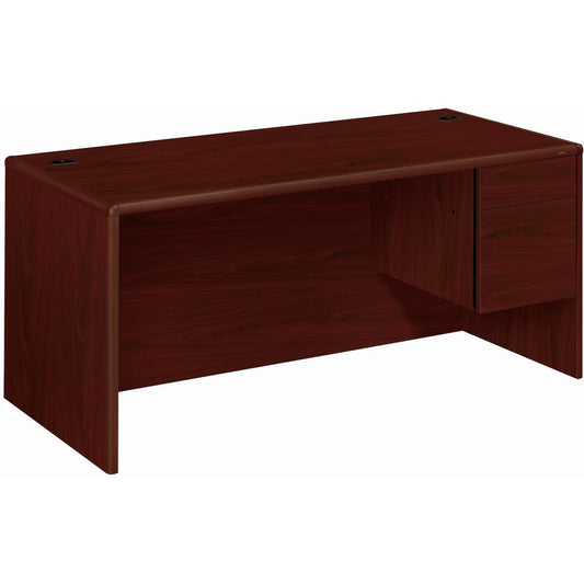 HON 10700 H10783R Pedestal Desk - 66" x 30"29.5" - 2 x Box, File Drawer(s)Right Side - Waterfall Edge