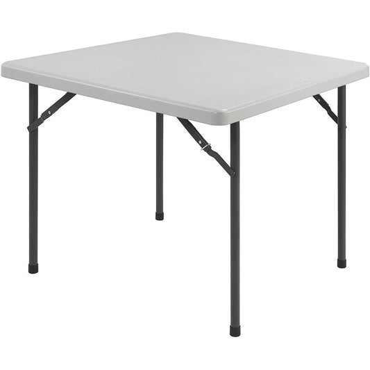 Lorell Banquet Folding Table - Four Leg Base - 29" Height x 36" Width x 36" Depth - Gray, Powder Coated - 1 Each