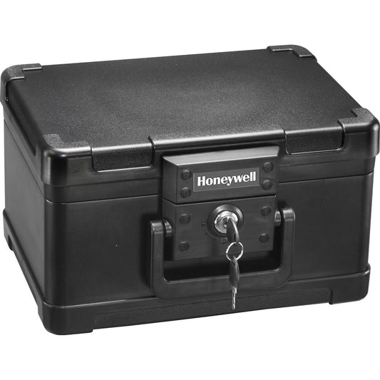 Honeywell 1101 Molded Fire Chest (.15 cu ft.) - 0.15 ft¬≥ - Key Lock - Water Proof, Fire Proof - for Document, Digital Media, Home, Office, USB Drive, CD, DVD, Envelope - Internal Size 4.60" x 9.60" x