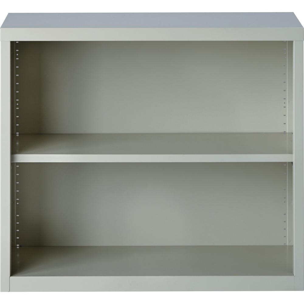 Lorell Fortress Series Bookcases - 34.5" x 13" x 30" - 2 x Shelf(ves) - Light Gray - Powder Coated - Steel - Recycled