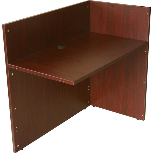 Boss Reception Return - For - Table TopRectangle Top x 42" Table Top Width x 24" Table Top Depth - 29" Height x 42" Width x 24" Depth - Assembly Required - Mahogany - Wood - 1 Each