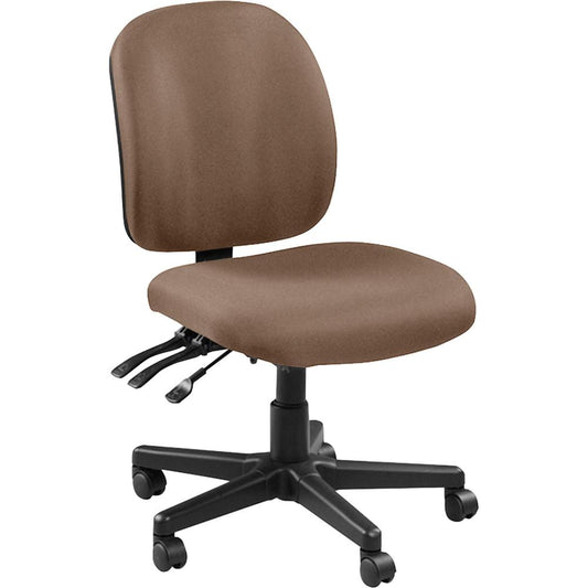 Lorell Mid-back Task Chair without Arms - Malted Fabric Seat - Fabric Back - 5-star Base - 1 Each