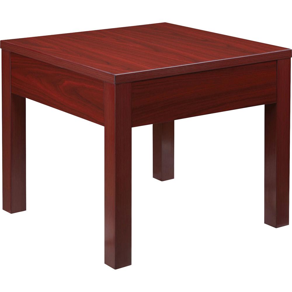 Lorell Occasional Corner Table - For - Table TopSquare Top - Square Leg Base - 24" Table Top Length x 24" Table Top Width x 1" Table Top Thickness - 20" Height x 23.88" Width x 23.88" Depth - Assembly