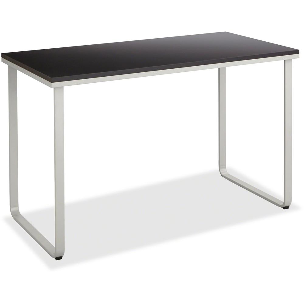 Safco Steel Workstation - For - Table TopRectangle Top - U-shaped Base - 2 Legs x 47.25" Table Top Width x 24" Table Top Depth x 0.75" Table Top Thickness - Assembly Required - Black, Silver - Steel,